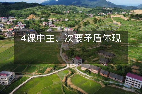 4課中主、次要矛盾體現
