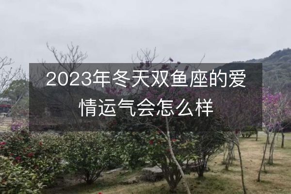 2023年冬天雙魚座的愛情運(yùn)氣會(huì)怎么樣